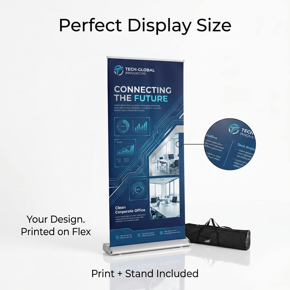 Regular rollup standee for business promotion