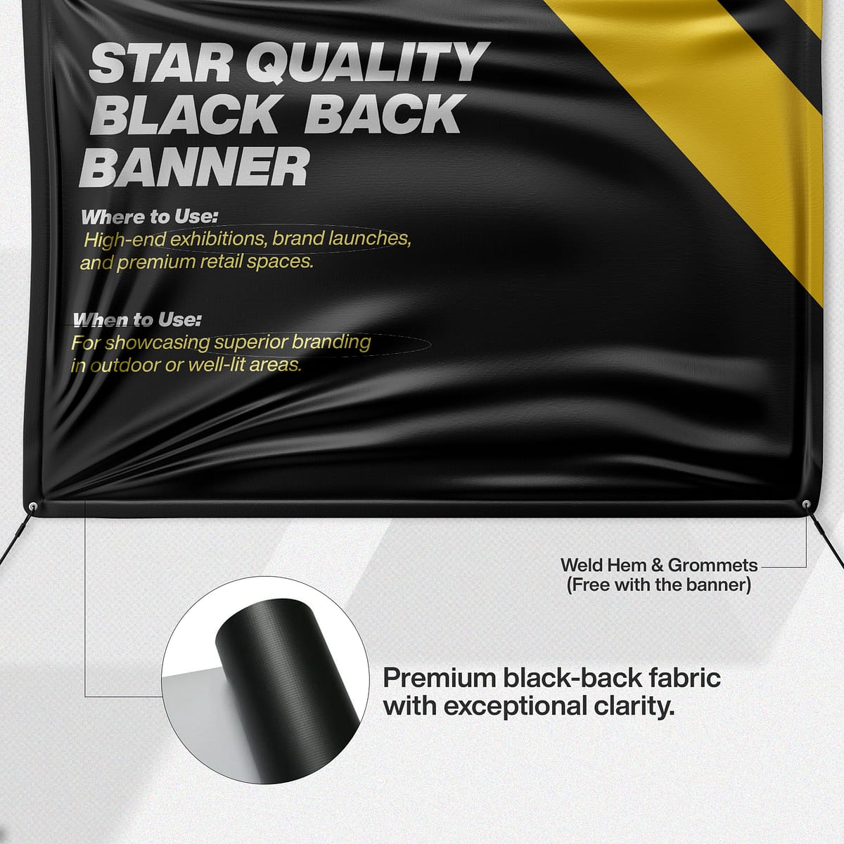 Star Quality Black Back Banner - Image 2