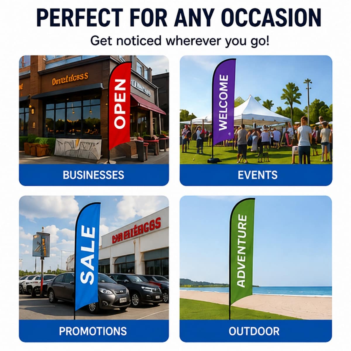 HD printed promotional feather banner