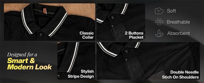 premium polo t-shirt with logo