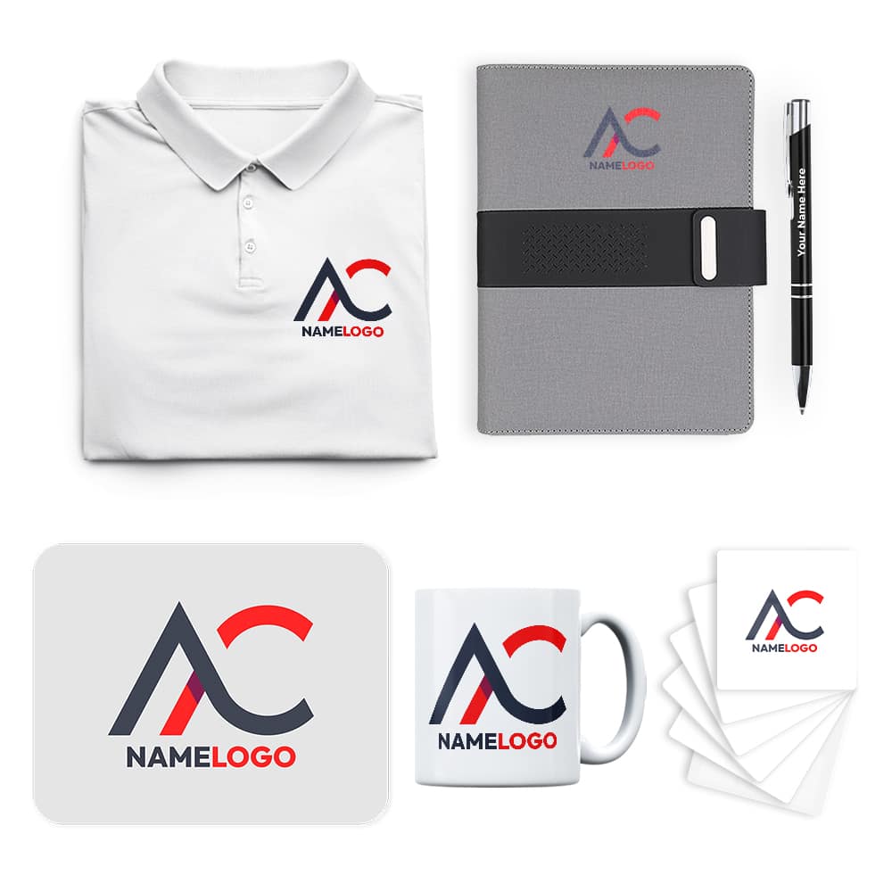 Corporate gifting kit with custom products